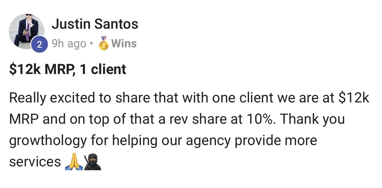 Justin Santos — $135K/month